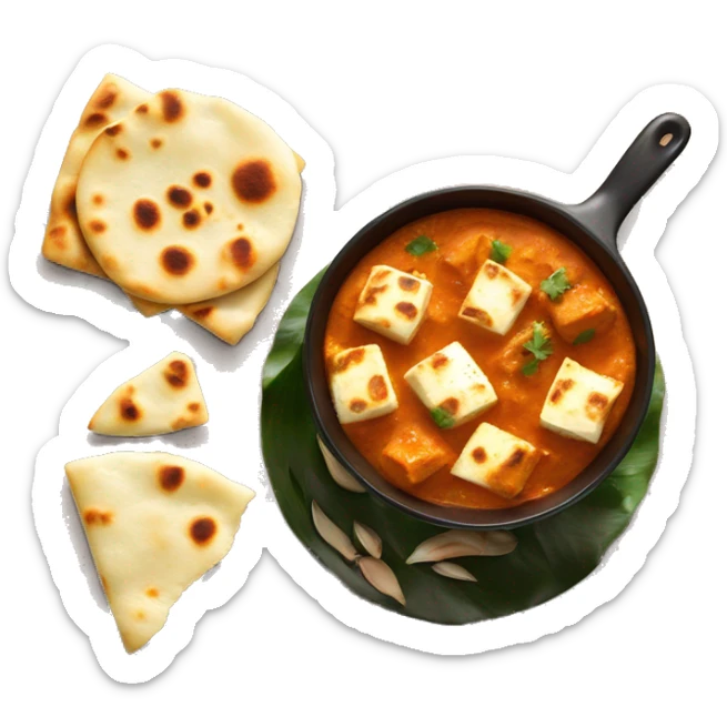 Paneer butter masala and garlic naan  sticker