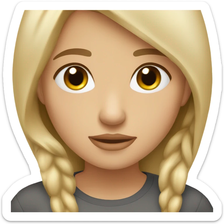 blonde and brown hair girl Amelije Albania  sticker
