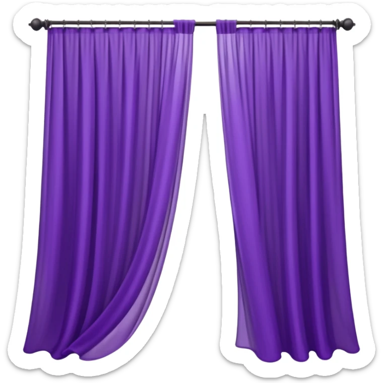 purple curtains open modern sticker