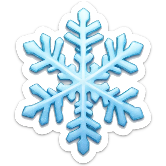 Shiny snowflake sticker