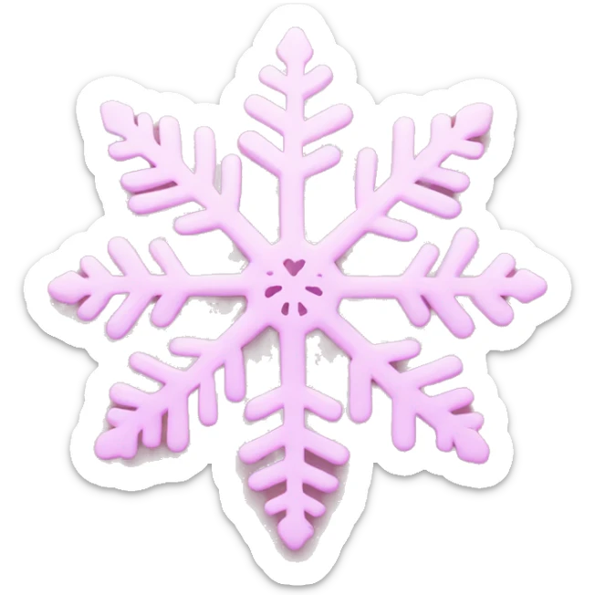 pastel pink snowflake  sticker