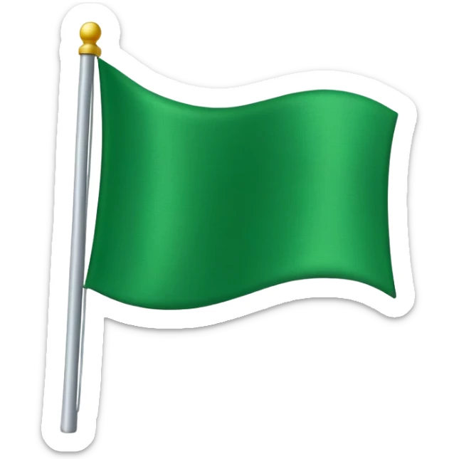 Green flag sticker