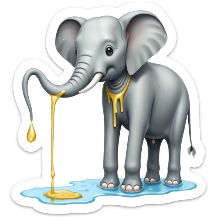 spam land surreal - surreal Salvador Dali – The Elephant long legs like praying mantisess sticker