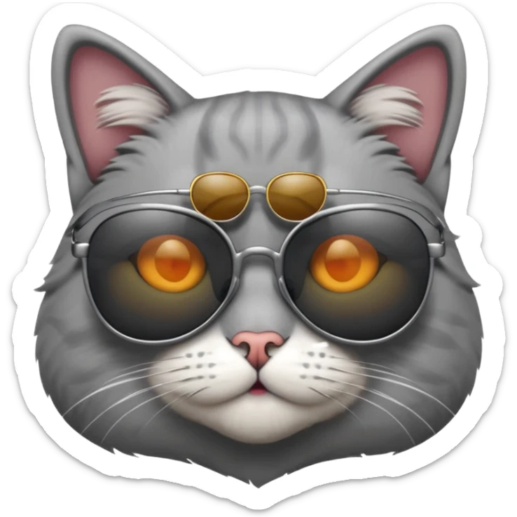 Cat with sunglasses sticker
