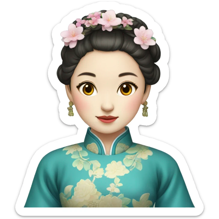 Girl in Qing dynasty dress sticker