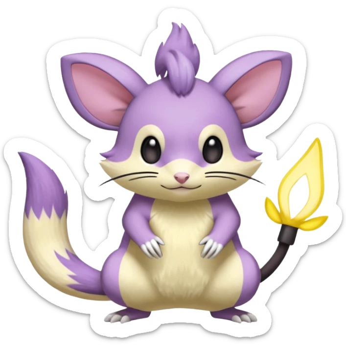 Rattata-Emolga-Pachirisu-Cacomistl-Fakemon-hybrid-creature (full body) sticker
