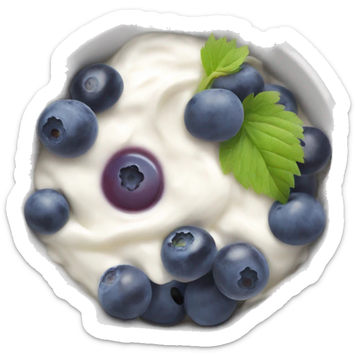 yoghurt bowl with grapes and blueberries sticker