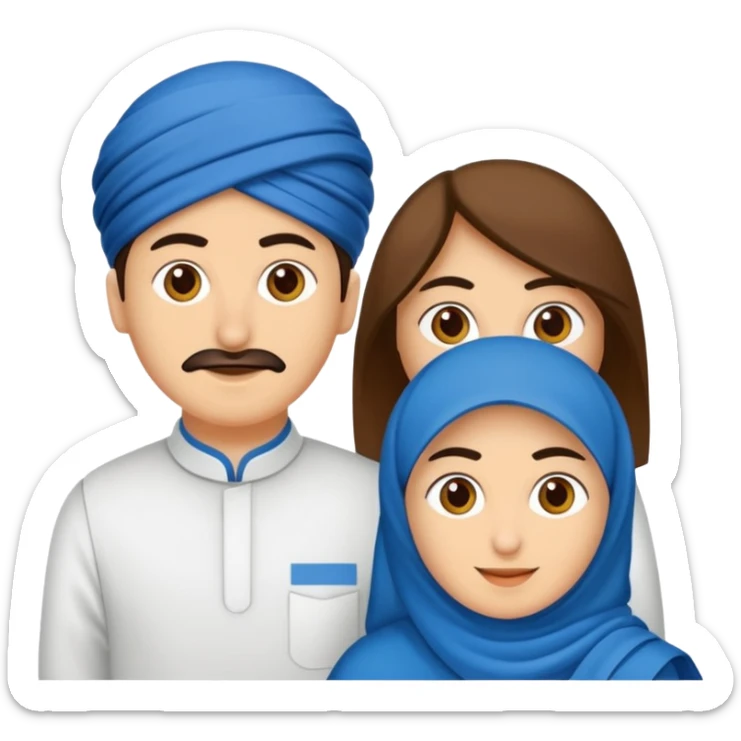 DOĞU TÜRKİSTAN BAYRAĞI (İNSANSIZ) AY VE YILDIZ MAVİ BAYRAK sticker