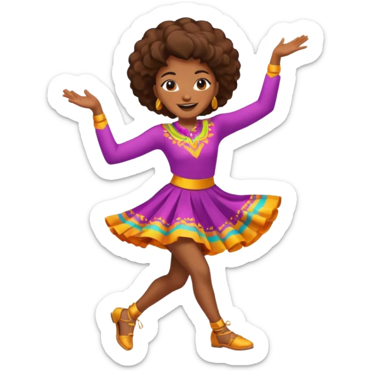 create a person emoji of Barcavibe is the superpower name Brings energy, momentum, and structure more fun and dancing more coloful sticker