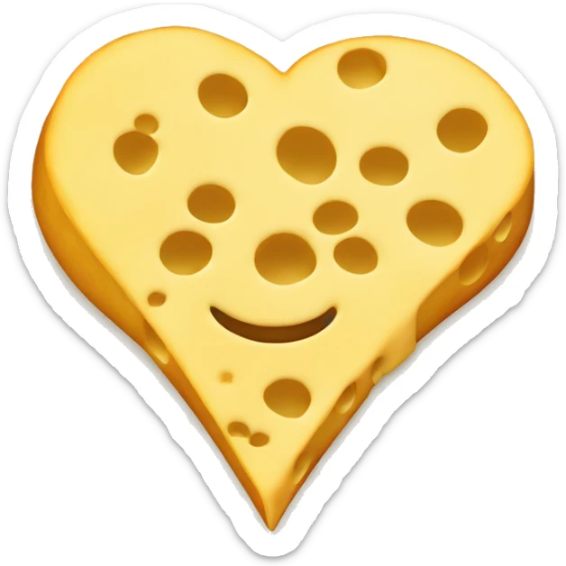 cheese heart sticker