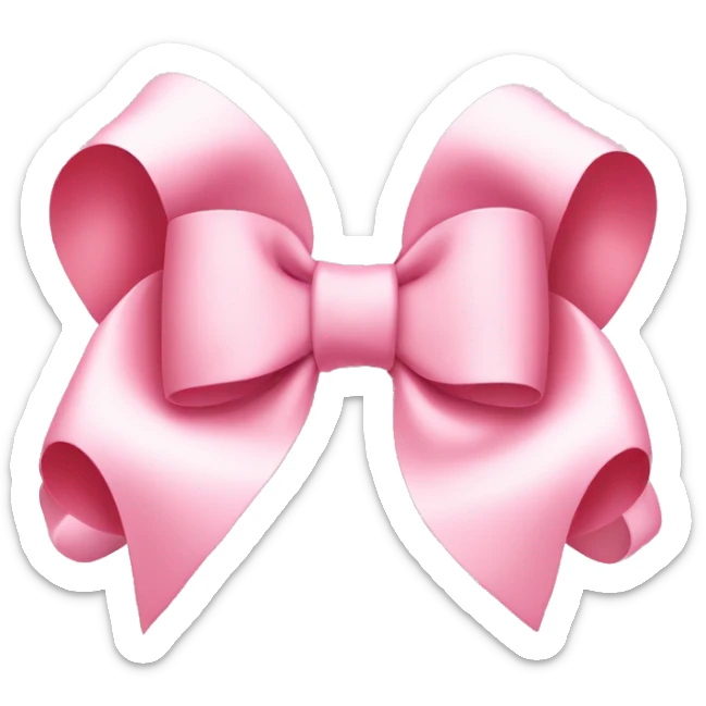 light pink bow on light pink bow sticker