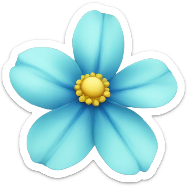 Flor azul sticker