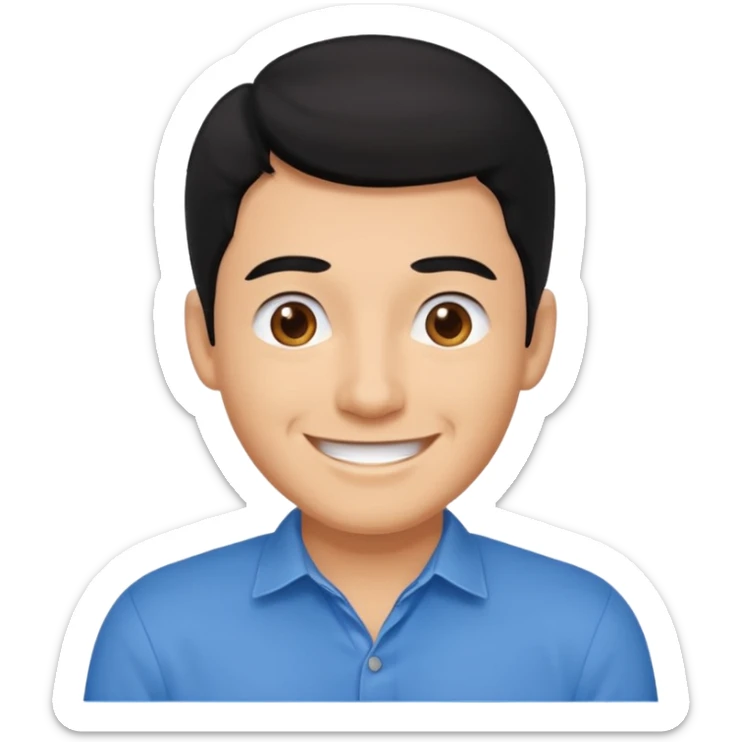 mach mir einen fitness typen der männlichist  mit schwarzen haaren der froh und glücklich ist sticker