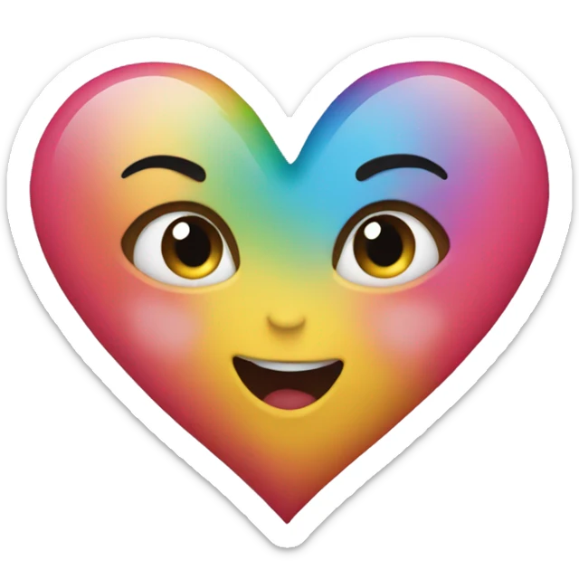 Colors heart sticker