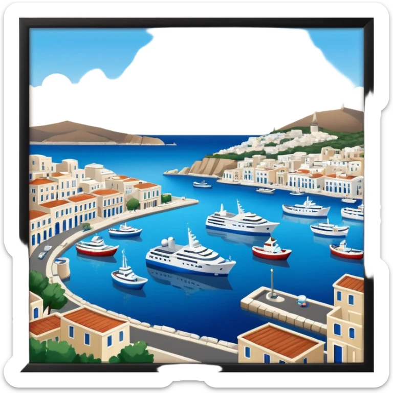piraeus is a city in athens and it has the main port of athens too sticker