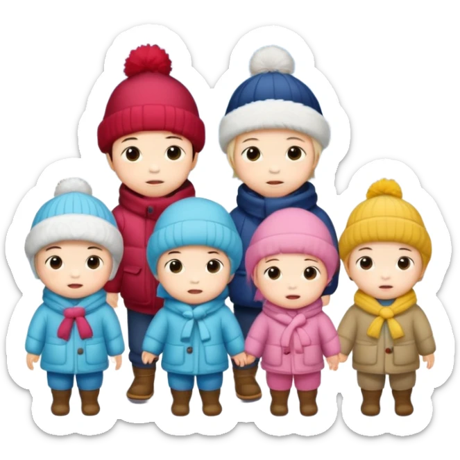 japanese toddlers 
"“Winter Health for Kids: The Role of Vitamin D and Sunlight”
→ Educational and visual – highlight GoCLN Kids line." sticker