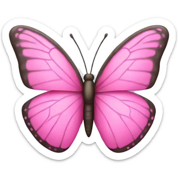 Pink butterfly sticker