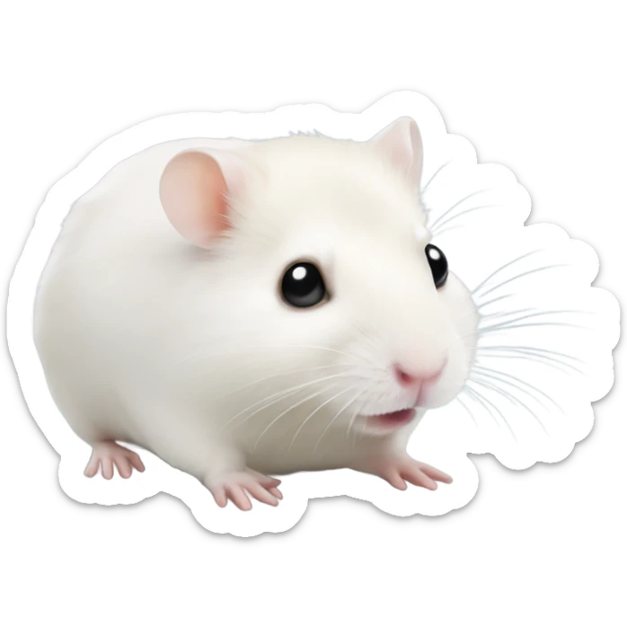 Albino hamster sticker