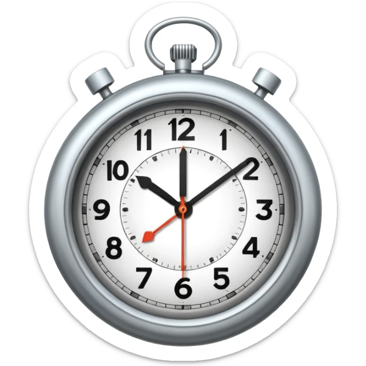 horloge avec la petite aiguille sur le 6 et la grande sur le 7 sticker