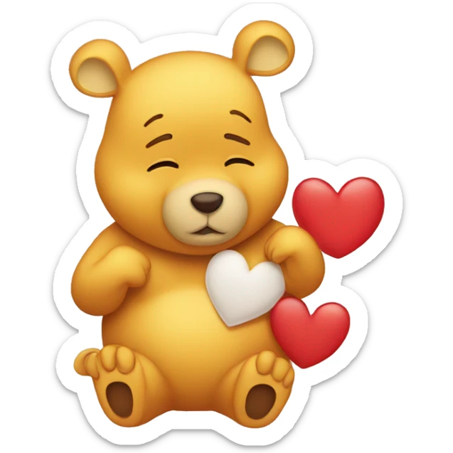 I love you more than pooh loves honey  sticker