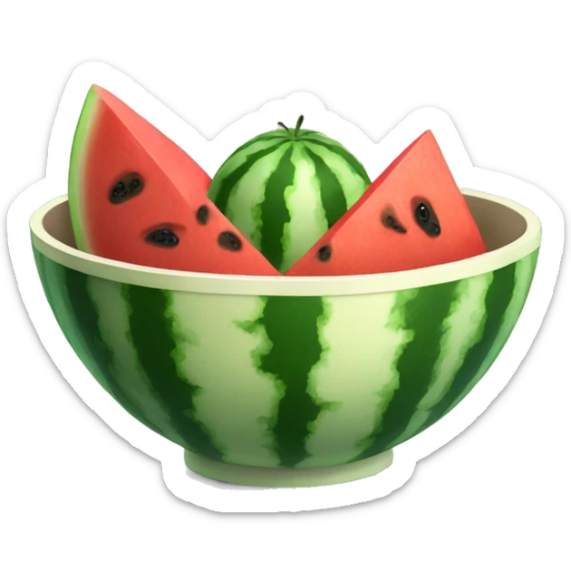 Bowl with watermelon  sticker