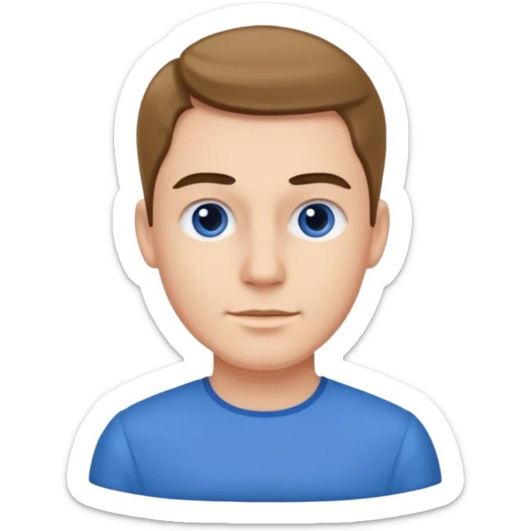 blue dress man sticker