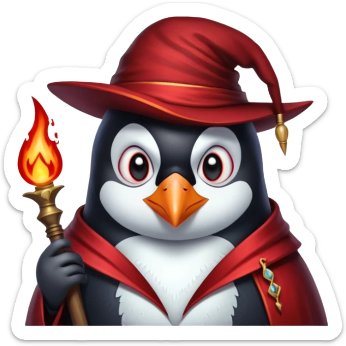 The penguin, the blood mage, looks at me with condemnation sticker