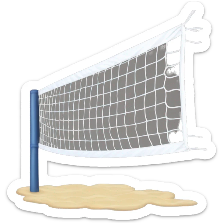 Volleyball net sticker