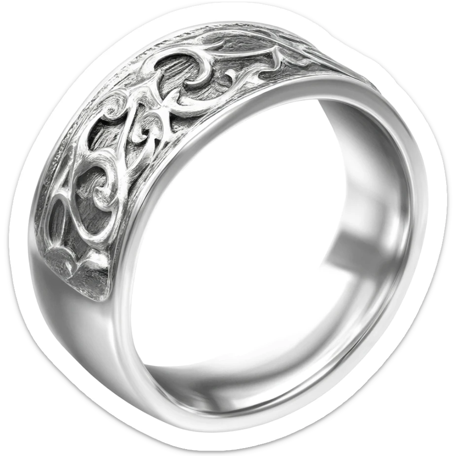 silver ring sticker