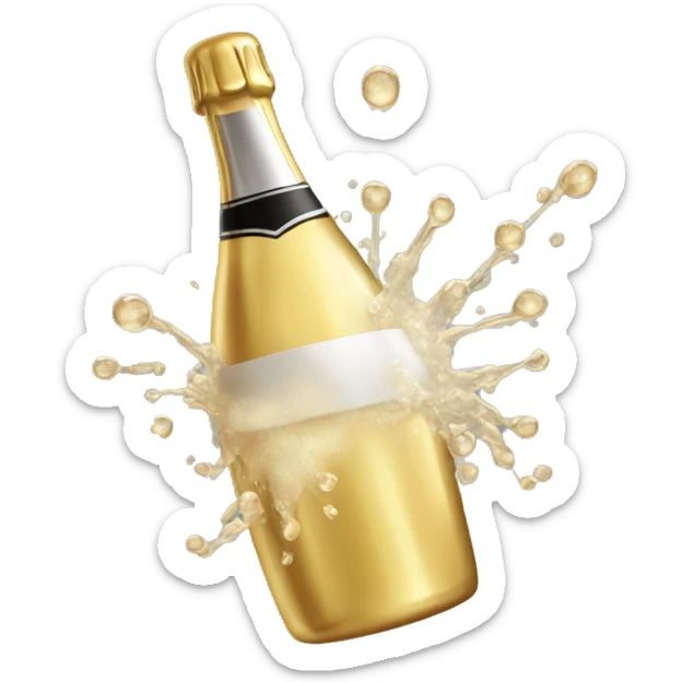Champagne spray sticker