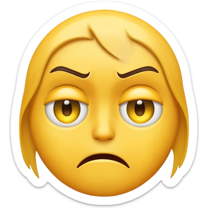 Emoji face of LOTS OF anguish and despair sticker