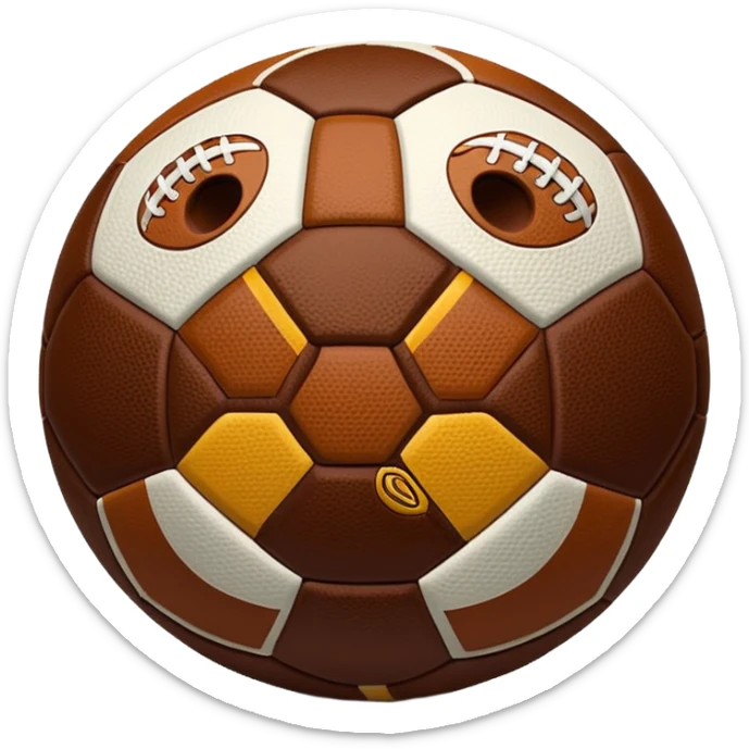 create an icon of a traditional football - it should be inspired by airbnb icons sticker