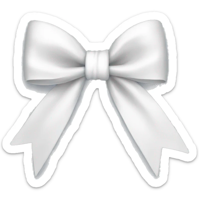 white bow sticker