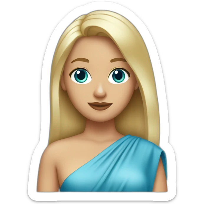 tanned blonde girl with bobbed hair and bleu eyes married with ryan gosling sticker