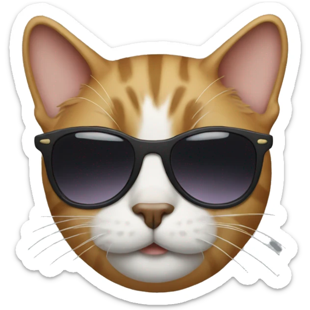 Cat with sunglasses sticker