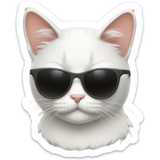 Cat with sunglasses sticker