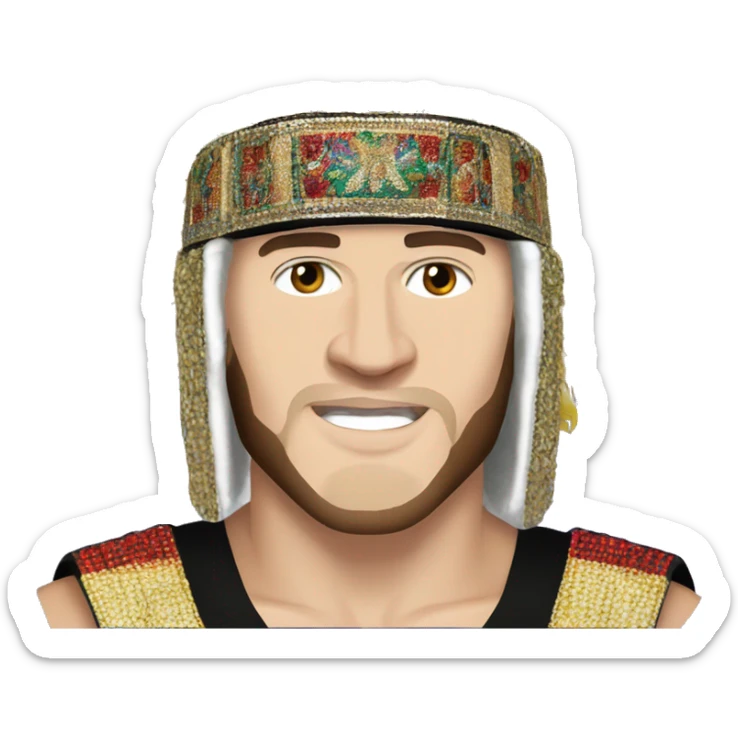 khabib nurmagomedov with a Caucasian national headdress
 sticker