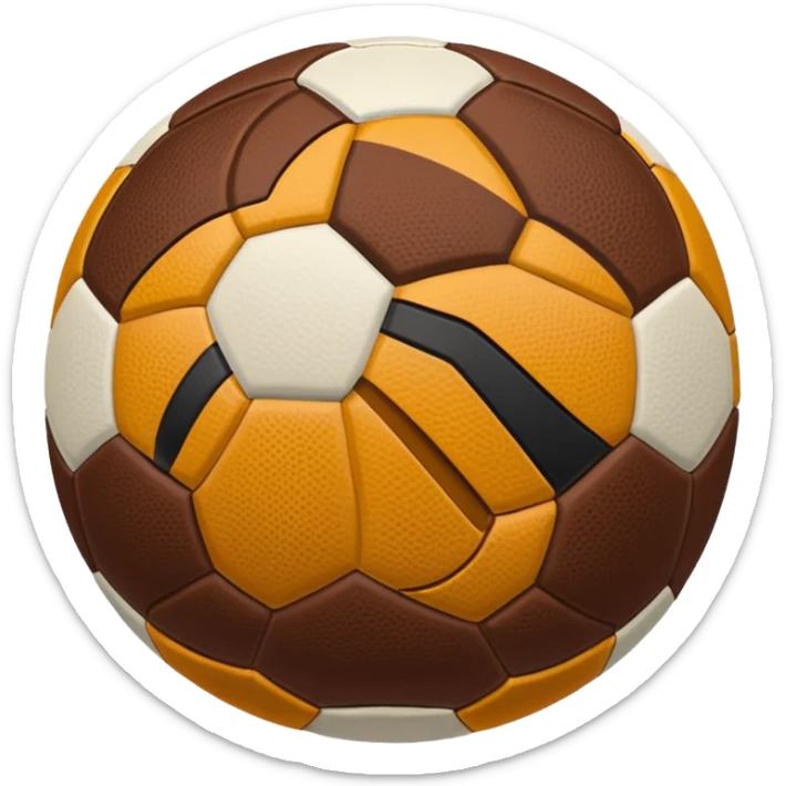 create an icon of a traditional football - it should be inspired by airbnb icons sticker