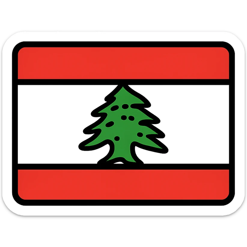 Lebanese flag sticker