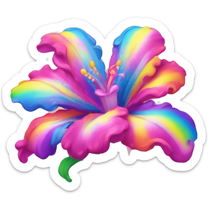 Lisa frank flower sticker