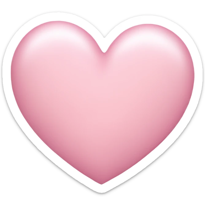 light pink heart sticker