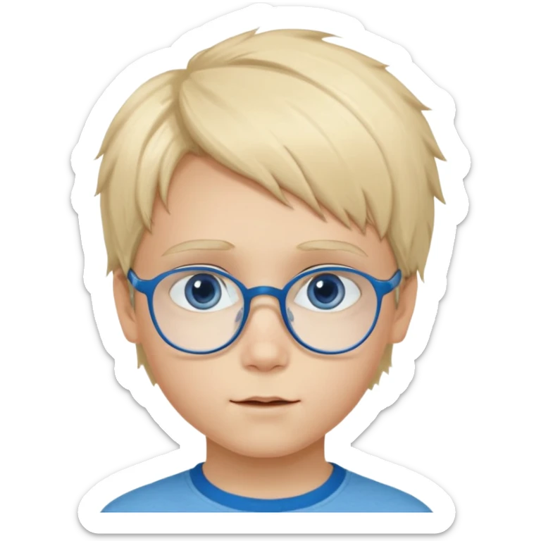 Ein junges Mädchen mit klaren, blauen Augen und wellig-glattem Haar, hellem Teint mit sanftem Glow. Zarte, harmonische Gesichtszüge, ruhiger, freundlicher Ausdruck. Dezente Brille, moderner, minimalistischer Stil. Gesamtwirkung: intelligent, feminin, natürlich schön, leicht verträumt und stilvoll sticker