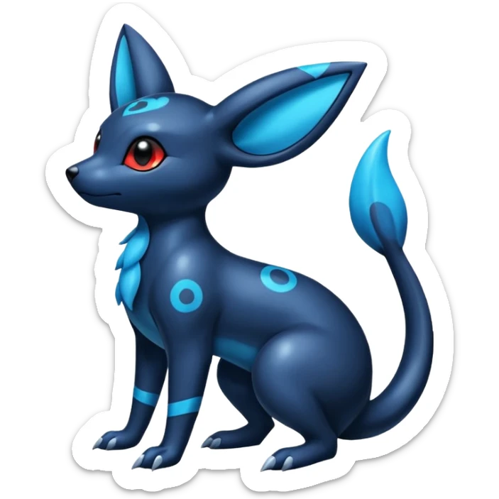 Blue Shiny Umbreon-Salandit sticker