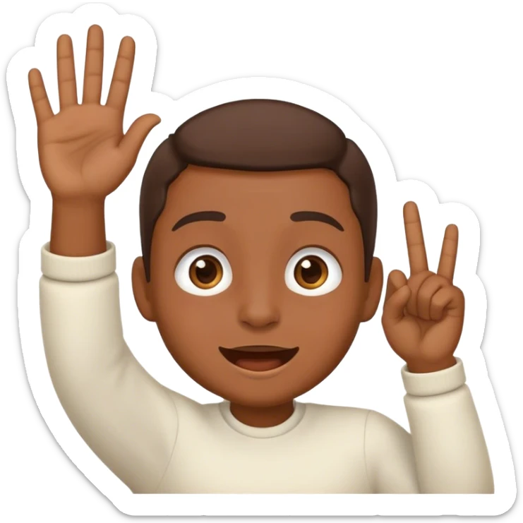 un emoji qui fait des youyou ou zagrouta avec la main sur la bouche pour montrer qui fait la zargrouta sticker