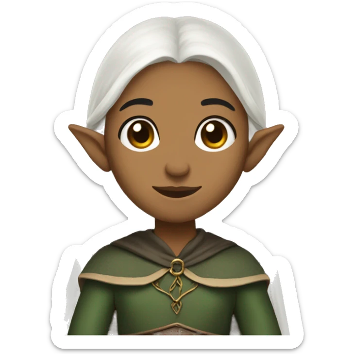 Lord of the rings black hair elf girl  sticker