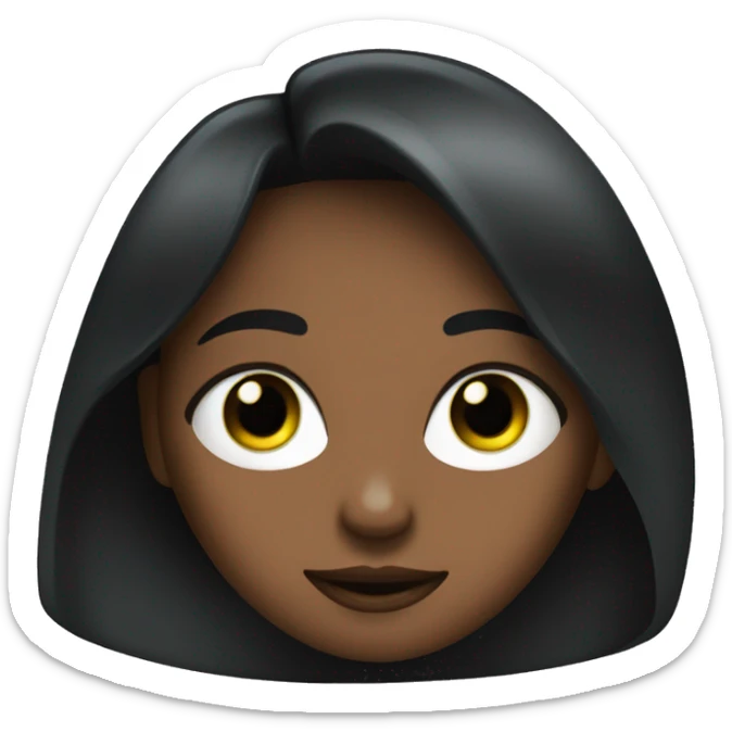 2 chicas abrazadas una negra con ojos azules y la otra con ojos verdes sticker