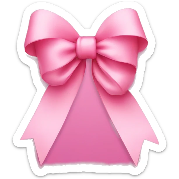 Pink bow sticker