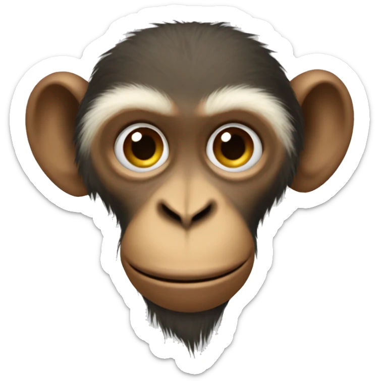 realistic monkey sticker