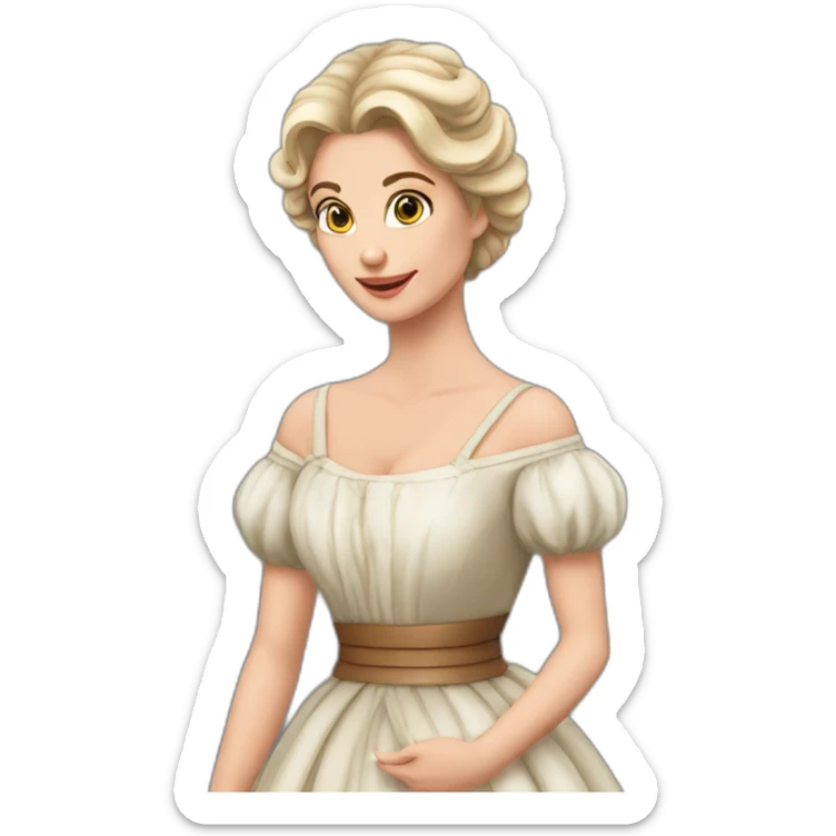 Donna moltpo bella vestita da strega con un mazzo di tarocchi in mano sticker