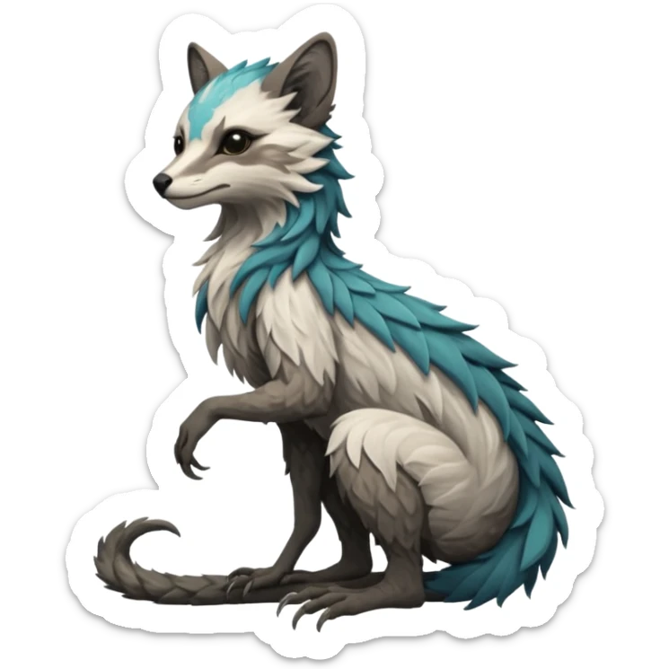 Modern Realistic Rare Fantasy Vernid-Trico-species by LiLaiRa full body sticker